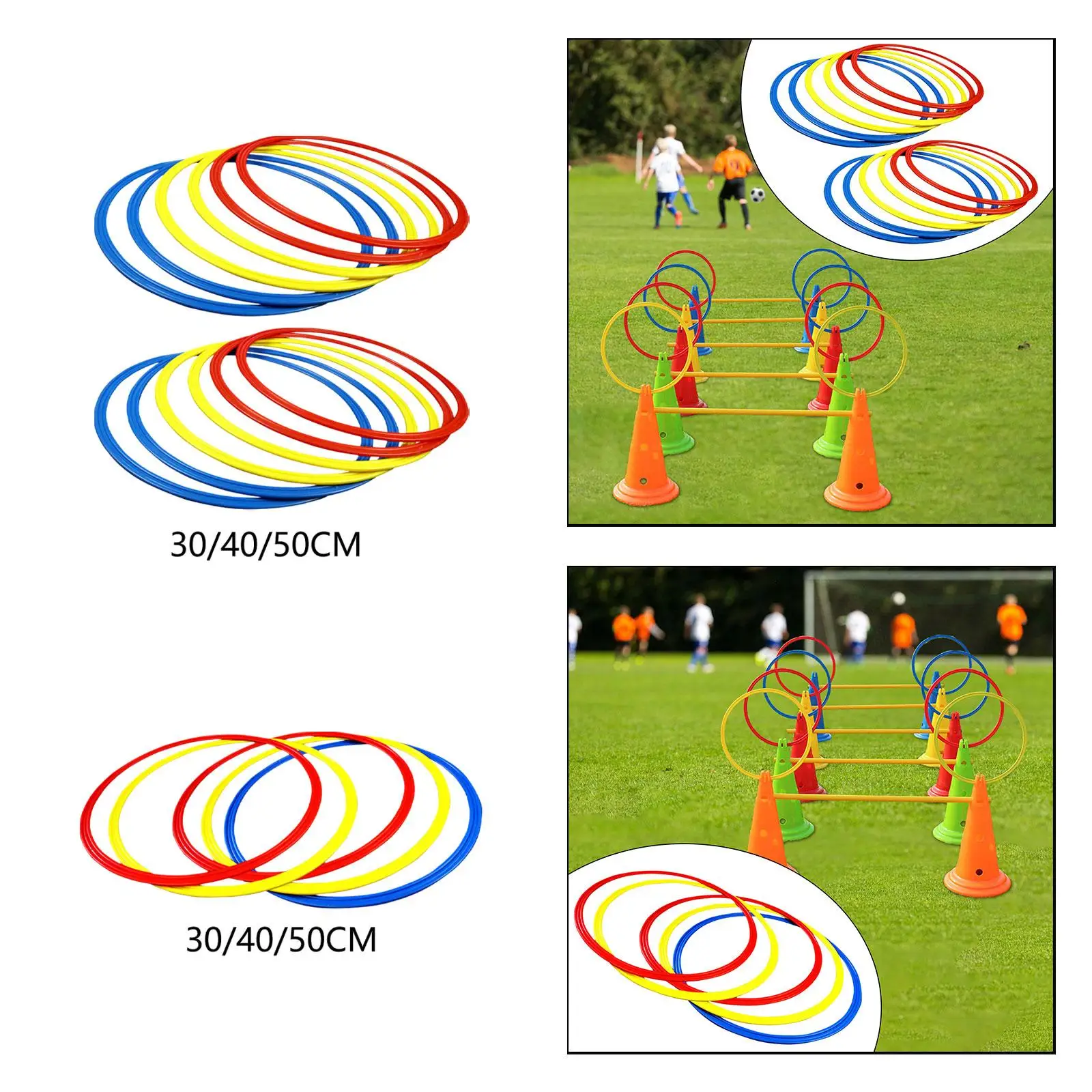 Agility Training Rings Jumping Hoops Football Training Agility Ring Portable for