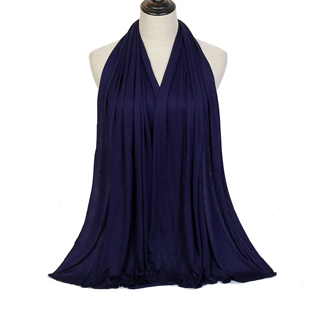 Écharpe Hijab en Jersey de coton Modal de qualité supérieure, châle musulman Long, Turban doux uni, bandeau pour femmes, bandeau africain 170x60cm