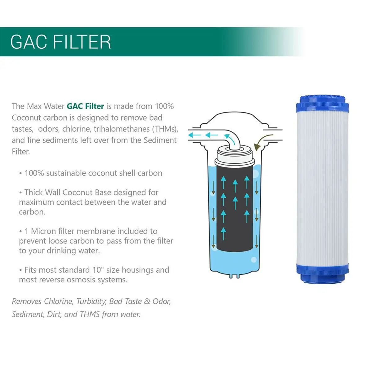 Water Purifier with 3 Filter Cartridge, PP UDF CTO, General Kitchen Front Water Purifier, Household Straight Drinking