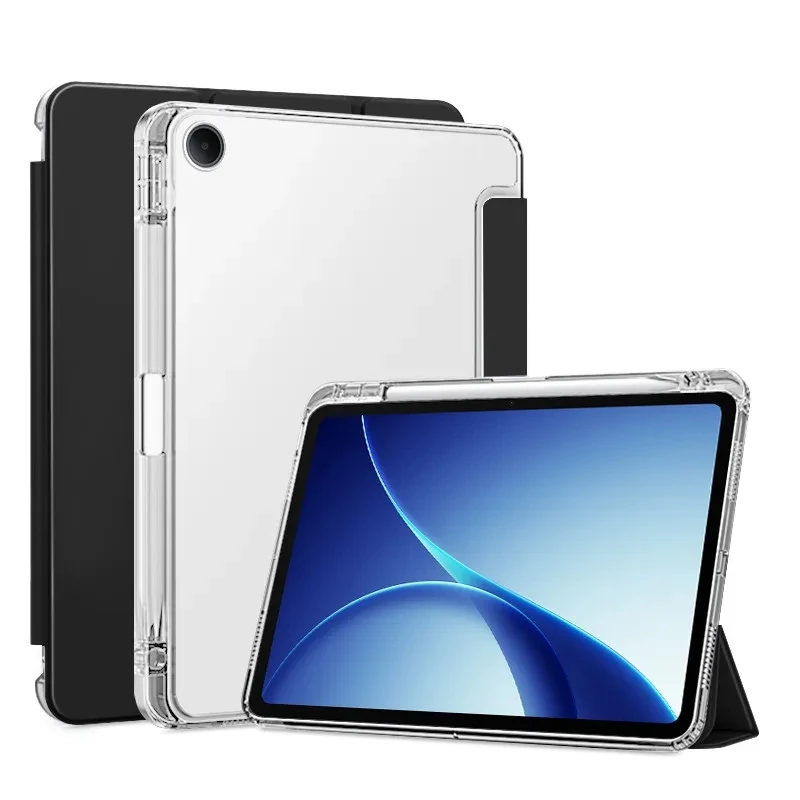 Enhanced PU Leather Trifold Stand Tablet Case with Pencil Holder