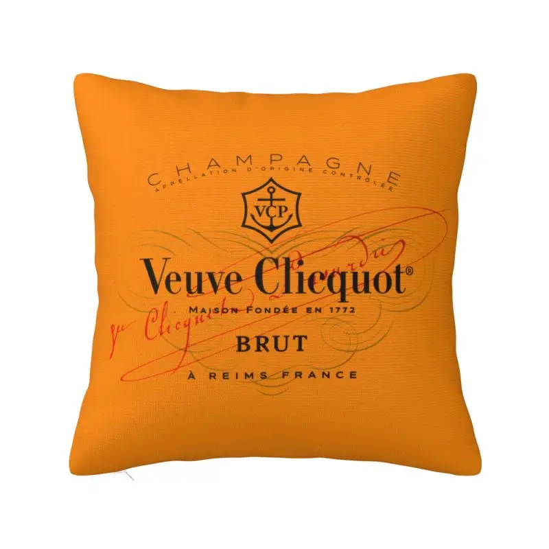 

Champagne Champers Pillow Cushion Decoration Salon Square Pillowcase