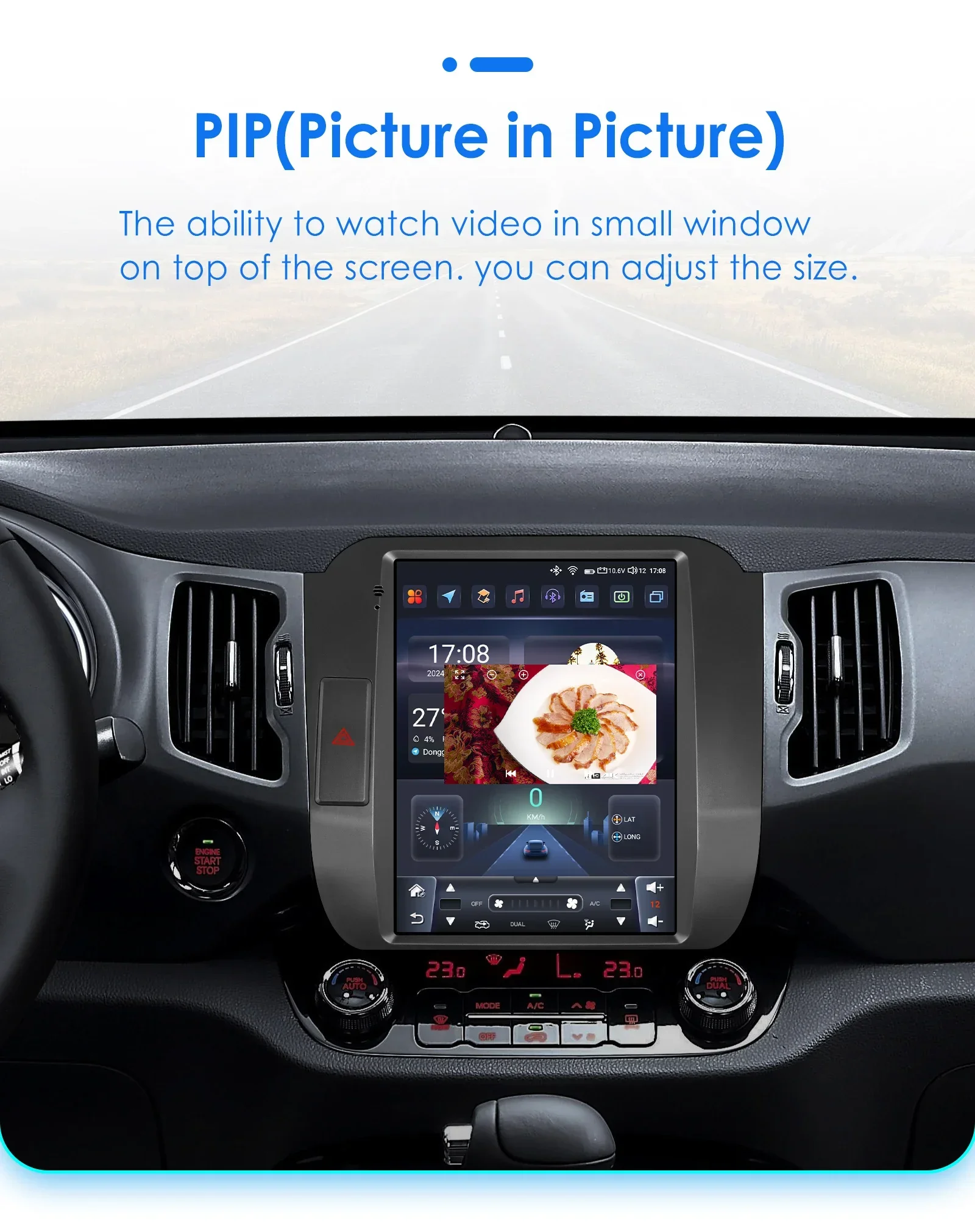 Hizpo 9,7'' Android 14 Auto-Multimedia-Player für KIA Sportage 3 2010–2016 GPS Carplay 4G Intelligenter Bildschirm Autoradio 360 C – Detail 32
