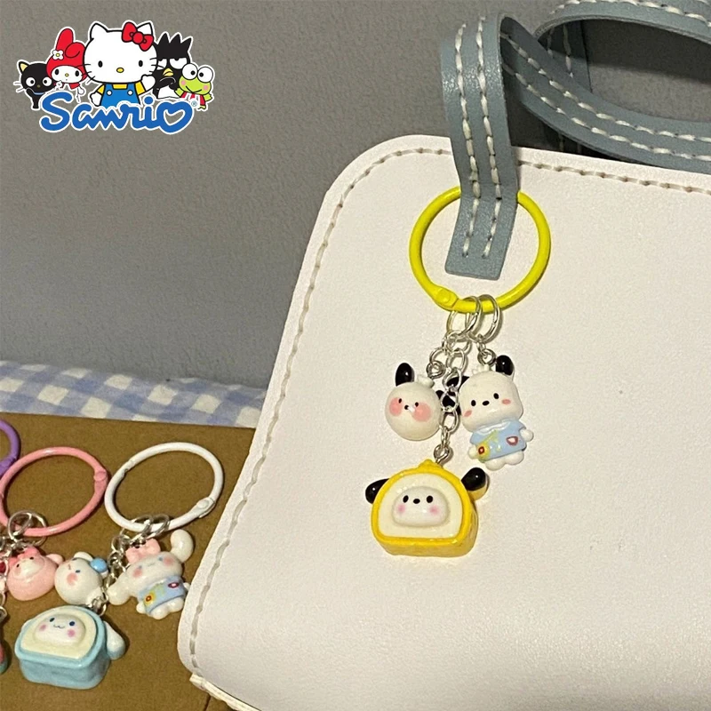 

Sanrio Cartoon Hello Kitty Keychain Kawaii Pochacco Kuromi My Melody Doll Keychain Bag Pendant Kids Birthday Gifts