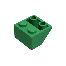 2x2 Slope Face Reverse Brick Building Blocks - Educational Toys & Gifts Kit (20 pcs green)