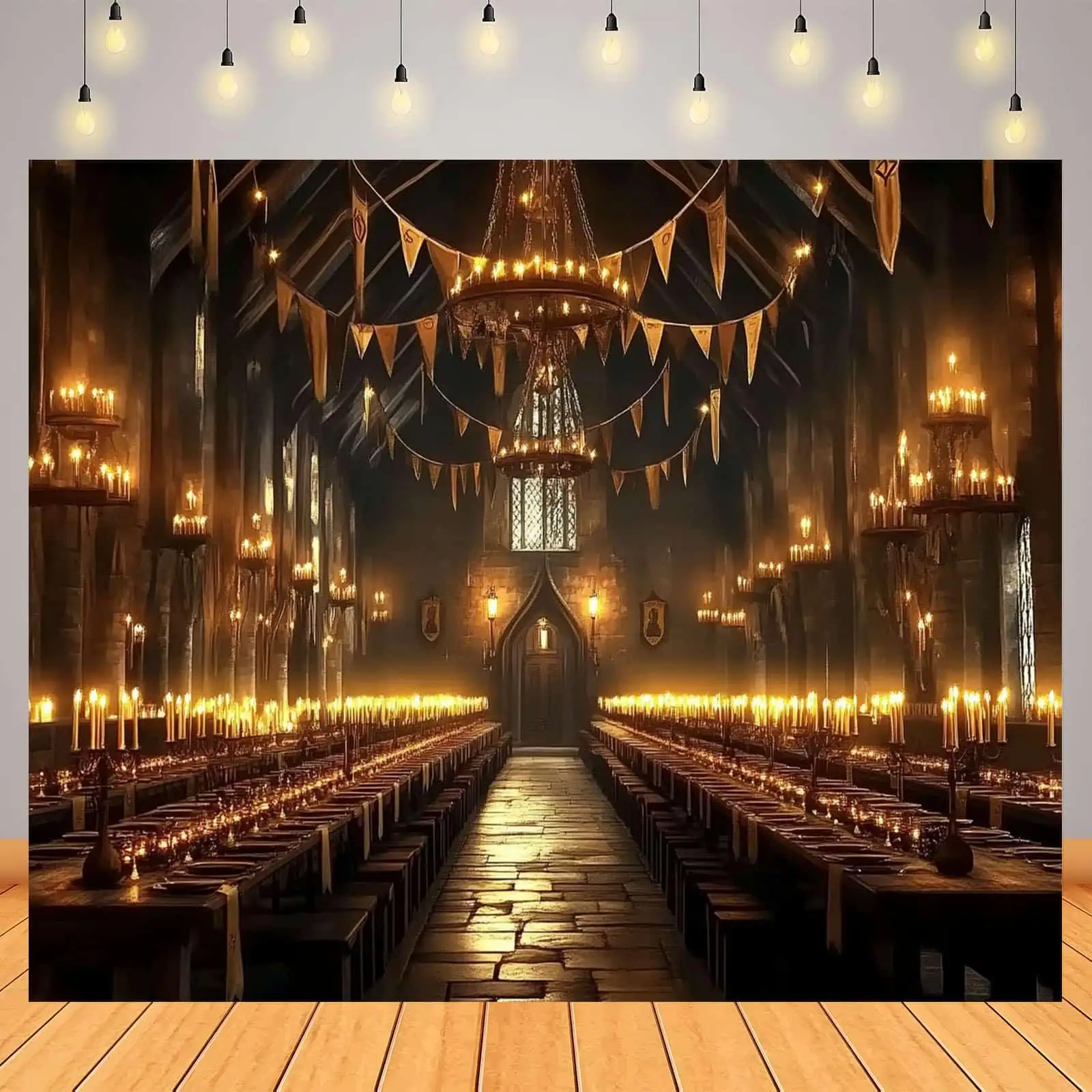 Magic School Hall Fotografie-Hintergrund – perfekt für Geburtstage, Hochzeiten und Fotodekorationen