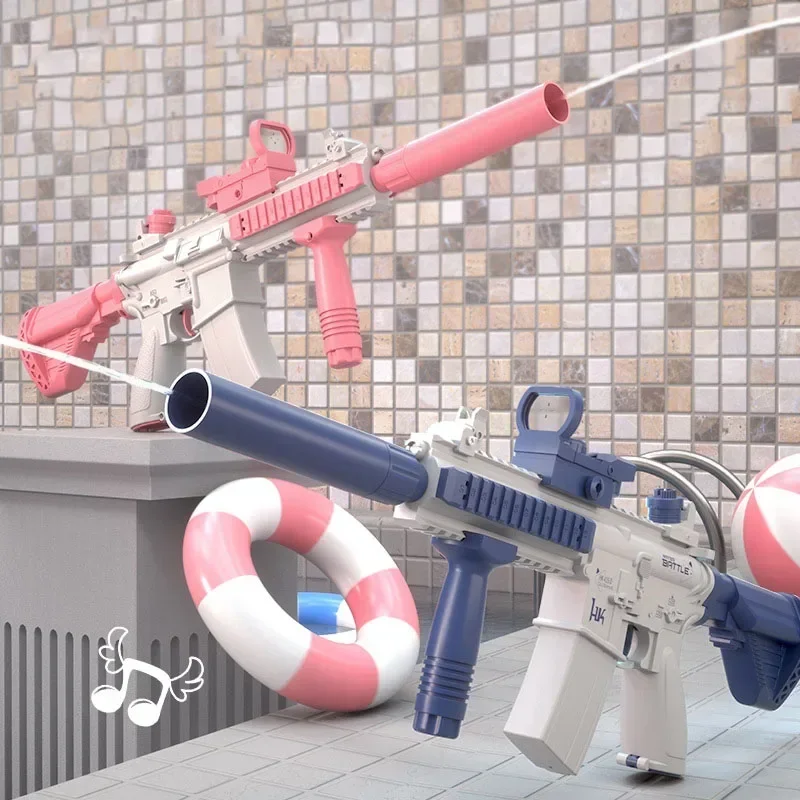 Water Gun Electric Pistol Shooting Toy M416 Full Automatic Summer Shoot Beach Outdoor Fun Toy for Children Boys Girl Adults Gift 6
