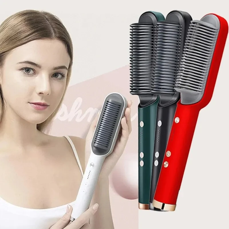 Hair Straightener Mini Hair Styling Tools Brush Straightener Comb