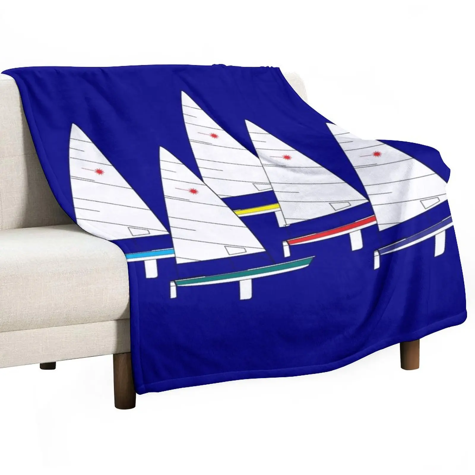 

Laser Sailboats Racing Throw Blanket Personalized Gift manga Sofa Quilt