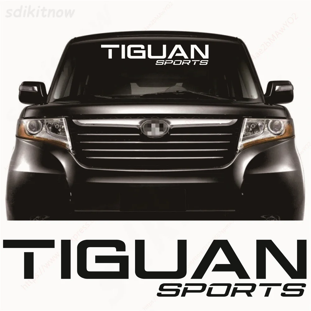 

80x15cm New Car Windshield Vinyl Sports Sticker Reflective Decal Styling Decoration Accessories For Volkswagen Tiguan MK1 MK2
