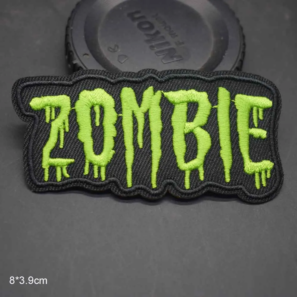 Zombie Hunter Finger Hand Eisen auf gestickten Kleidung Patches für Kleidung Aufkleber Kleidungs stück Großhandel