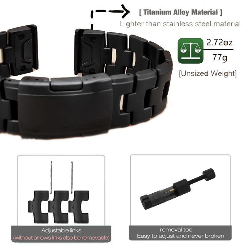 Titanium Alloy Straps for Fenix 7/Fenix 6/Fenix 5/Forerunner 945/935 Band Quick Release Metal Replacement Wristband for Men