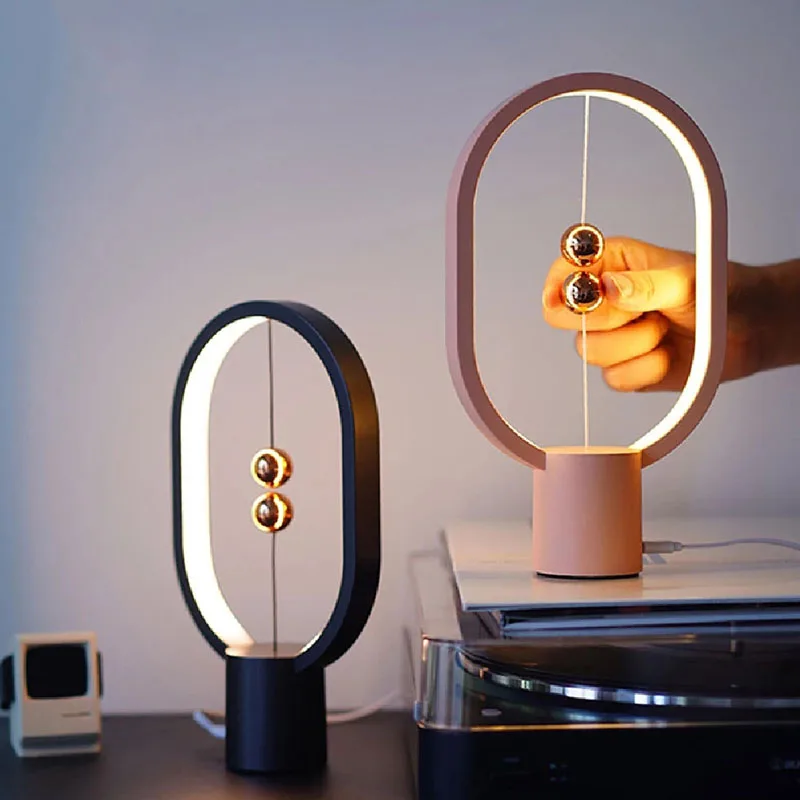 C2 Creative Desk Table Lamp Light LED Mini Balance Light Night Balance Lamp USB Bedside Night Decorative For Bedroom