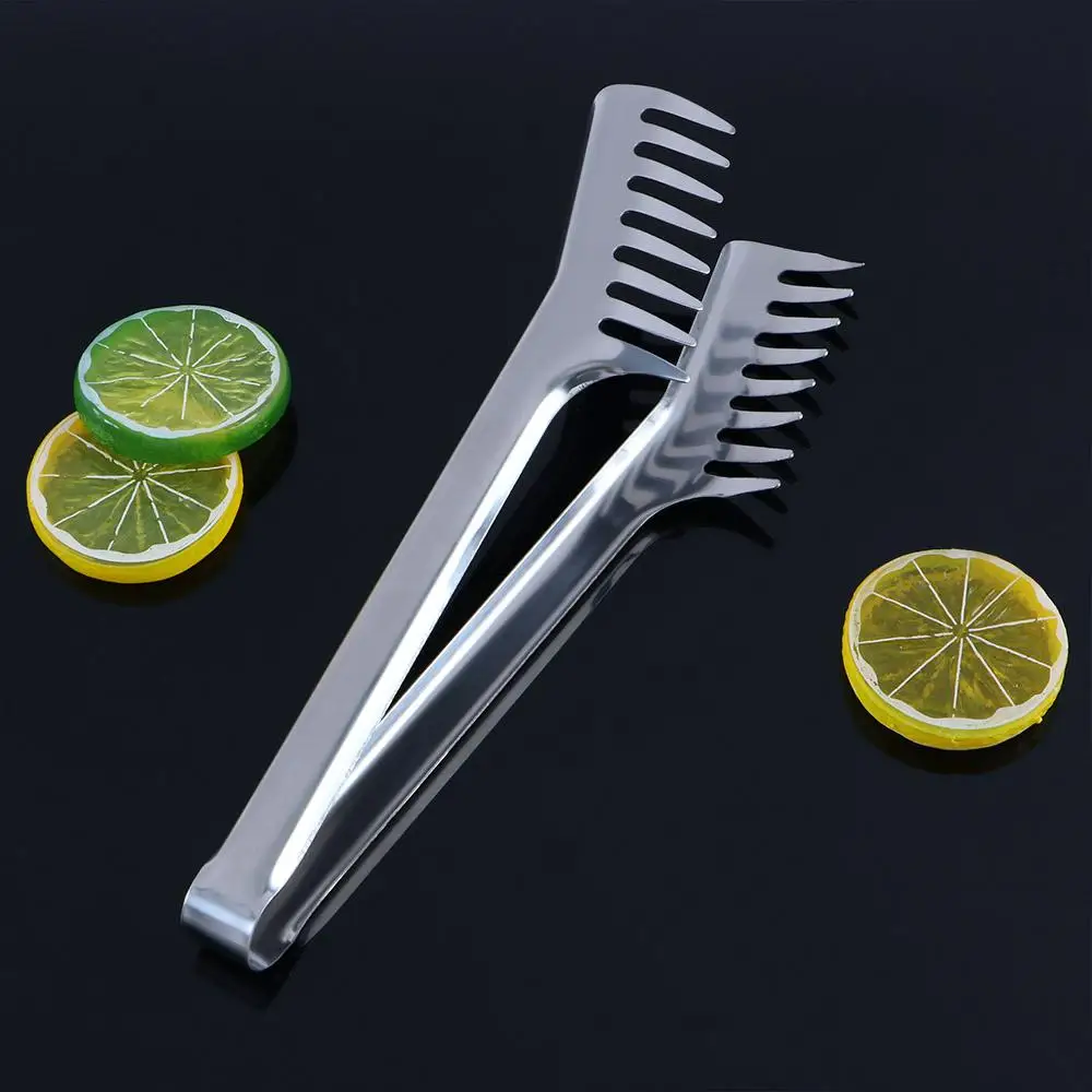 9 Inch Stainless Steel Noodle Tongs Pasta Spaghetti Tongs Food Clips Stainless Steel Handle Cooking Utensils Kitchen Accessories