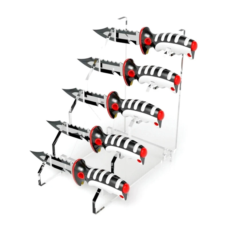 Transparent Acrylic for Butterfly knife Display Stand Pocket Knives Holder For Knife  Tool Holders Display Knife  87HA 6