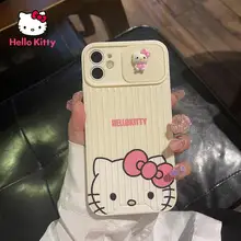 

Hello Kitty Case for iphone 13 13 Pro 13 Pro max 12 12 Pro 12 Pro Max 11 pro max X XS MAX XR 7 8 Plus Cute Sliding Window Case