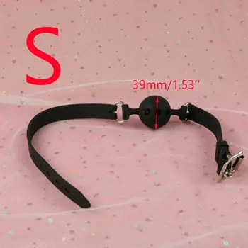 Breathable Ball Gag,Silicone Ball-Gag for BDSM Submissive, Slave Bondage Open Mouth Gags,Adjustable Mouth Plug Adult Sex Toys 2