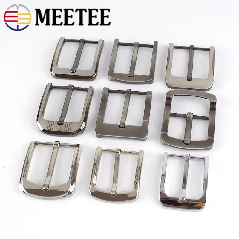 Meetee 남녀공용 금속 핀 벨트 버클, 35mm, 40mm 허리띠 헤드, DIY 가죽 공예 청바지 장식 하드웨어 액세서리, 1 개, 2 개, 5 개
