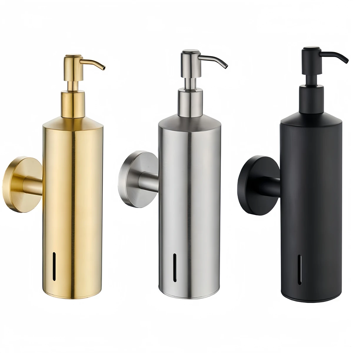 Wall Mounted Soap And Lotion Dispenser Stainless Steel Tower Shampoo Dispensers Pump Bottle Bathroom Accessories