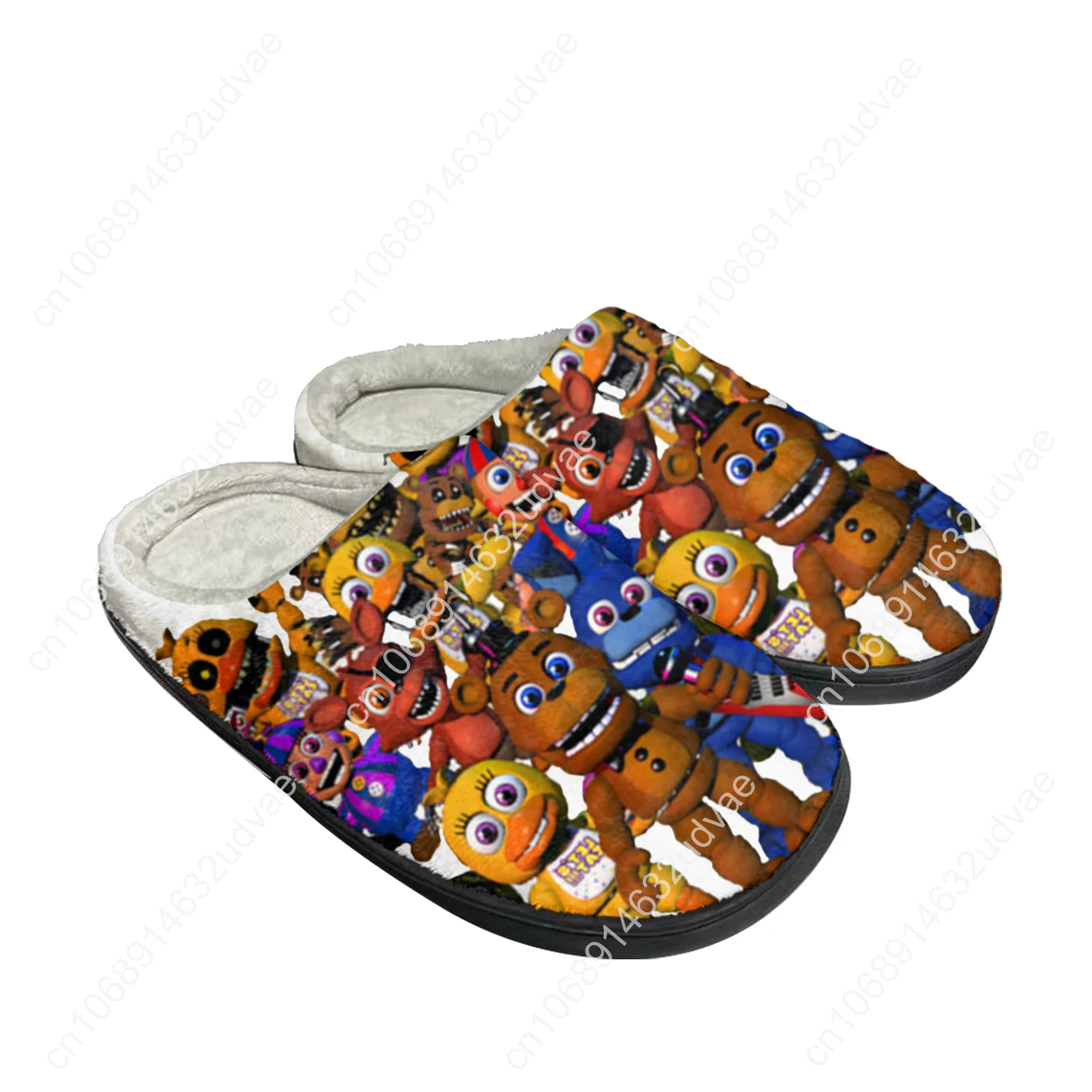 Fnaf F-Freddy Anime At Game N-Nights Cartoon F-Five Home Cotton Custom Slippers Men Women Sandal Plush Keep Warm Thermal Slipper