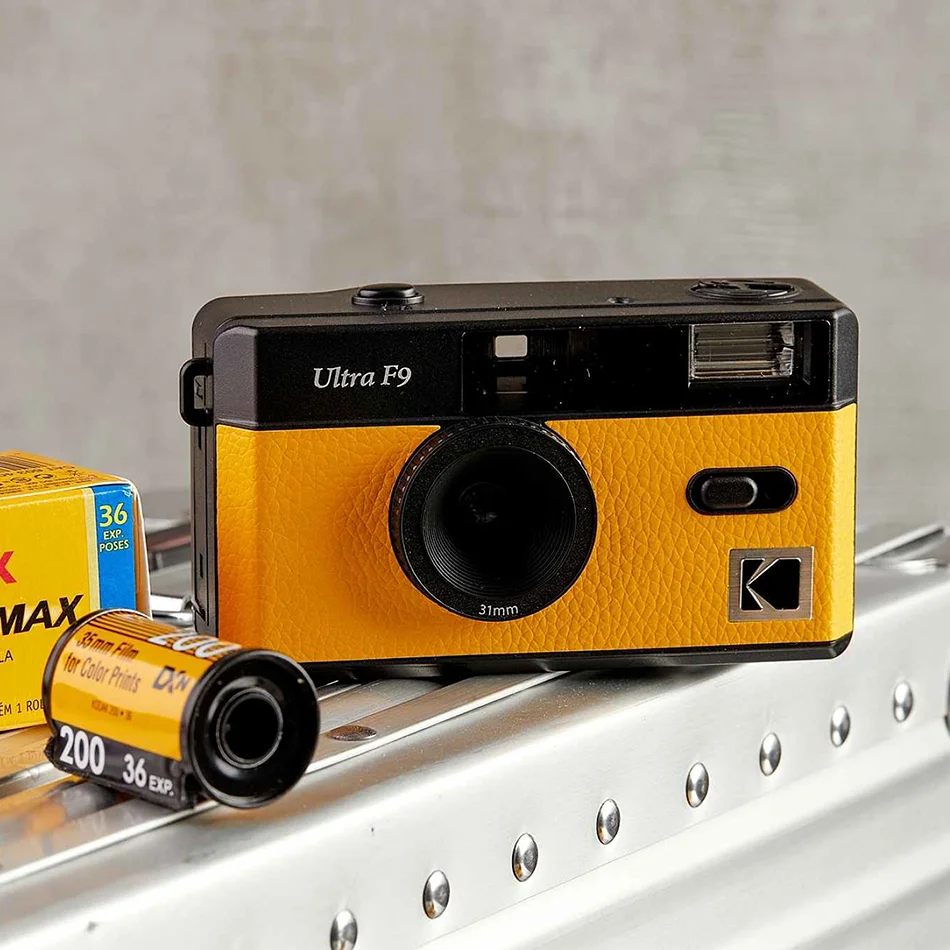 Kodak Ultra F9 Film Camera 35mm Kodak Focus Free Reusable Built in Flash Multiple Colors with Package Portable Optional Film
