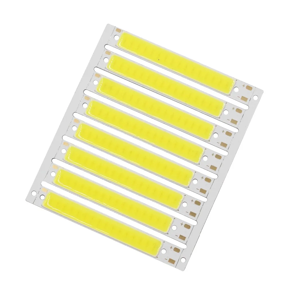 Lot 10 Modules LED COB Rouge 70lm - Dimensions L60x8mm, 3V 3W, Référence 6008-0130