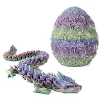 Mother'S Day Gift - 3D Printed Rose Dragon Egg, Rose Dragon Egg Gift for Mom, Articulated Dragon Crystal Dragon Egg 1