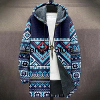 Men Jacket Cardigans Native Aztec Graphics