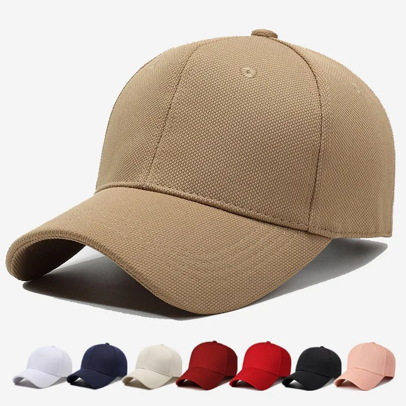 Solid Color Hard Top Baseball Cap for Men & Women - Breathable Sporty Casual Sun Hat