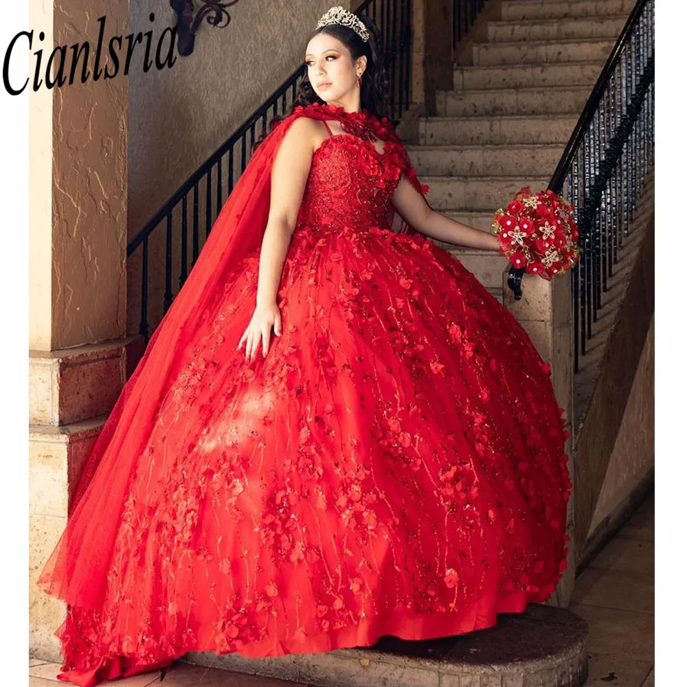 

Elegant Red Quinceanera Dresses Pockets 2022 Sequins Applique Off Shoulder Sweet 16 Dress Vestido De 15 Anos Ball Prom Gowns