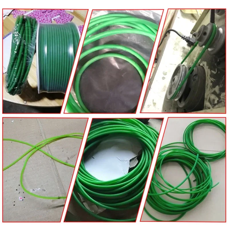 Polyurethane conveyor belts PU drive belt transmission drive belt rubber belt synchronous belt Diameter 1.5 2 2.5 3 3.5 4 5 6 7 8 10 12mm