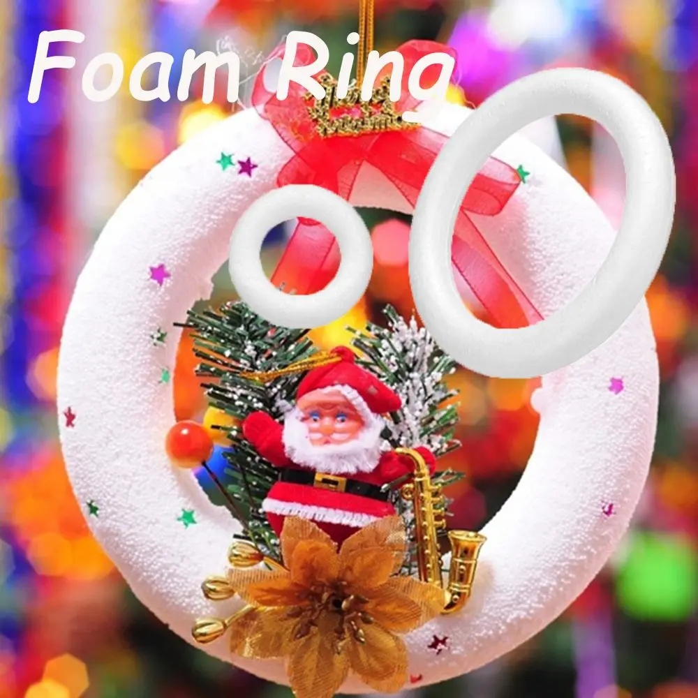 Weihnachten Polystyrol Schaum Ring für Handwerk DIY Zubehör handgemachte Party Dekorationen – Detail 3