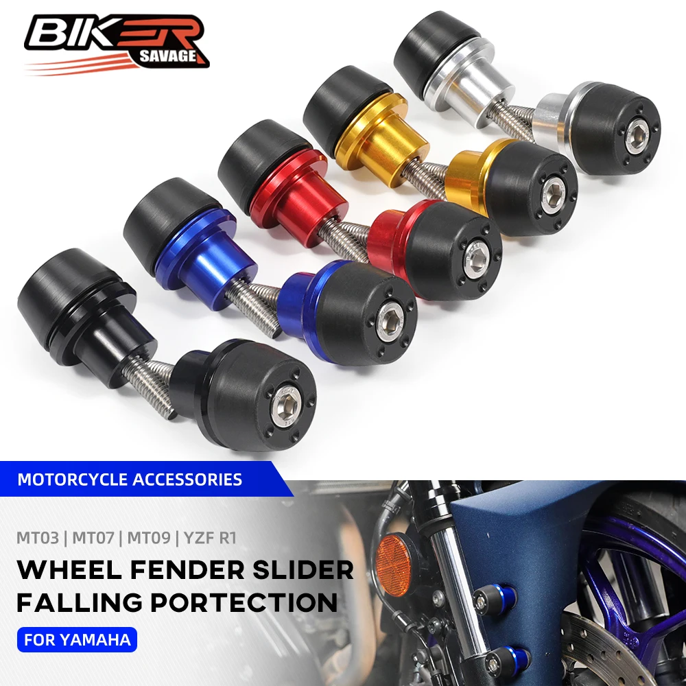 

Wheel Fender Fork Slider Falling Protection For Yamaha MT-07 FZ-07 MT-09 SP FZ-09 MT-01 MT-03 YZF R1 R6 R7 FZ-8 FAZER FJR1300