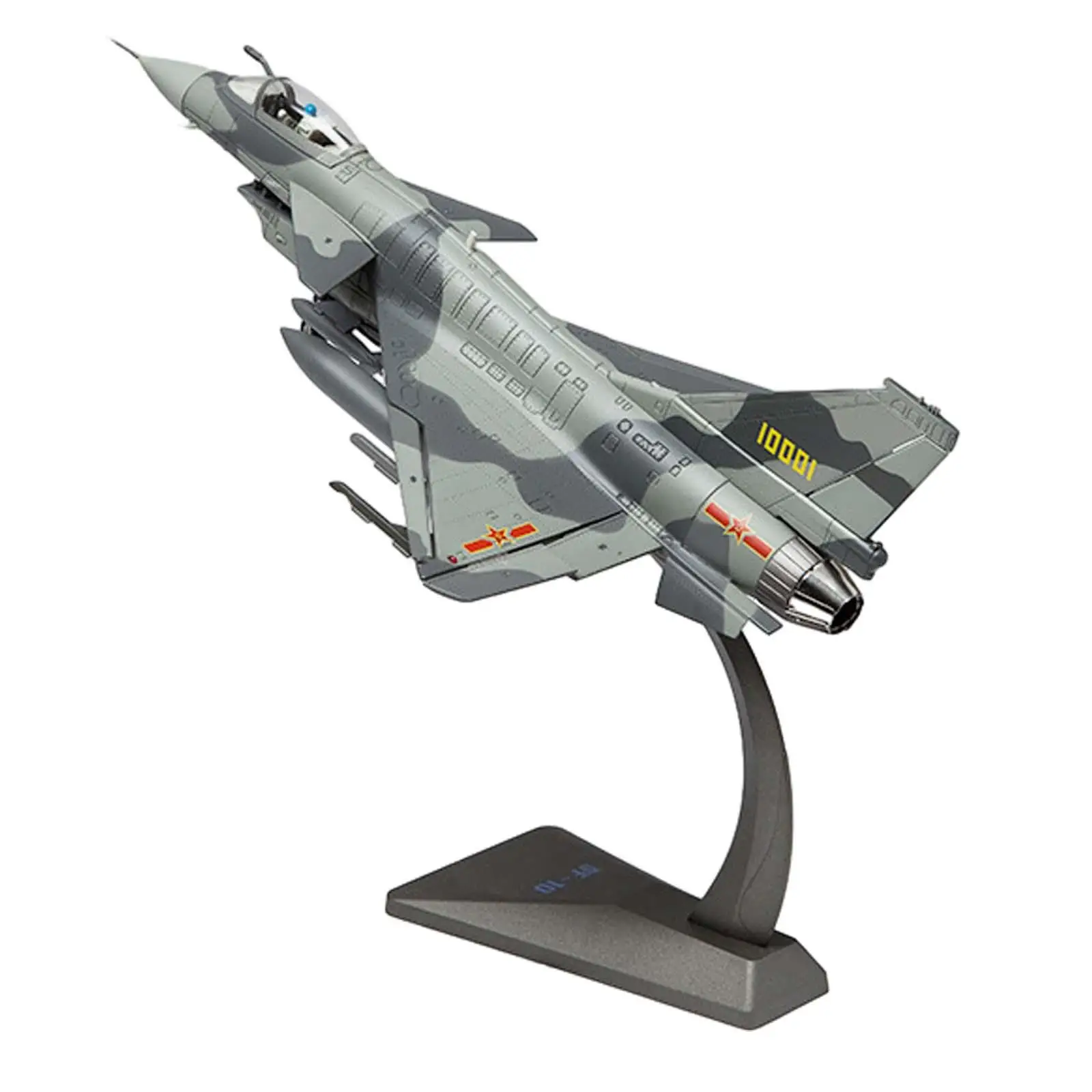 

Alloy 1/48 J10 Fighter Airplane Diecast Model Miniature Toys Ornament Souvenir with Display Stand for Bar Bookshelf Bedroom