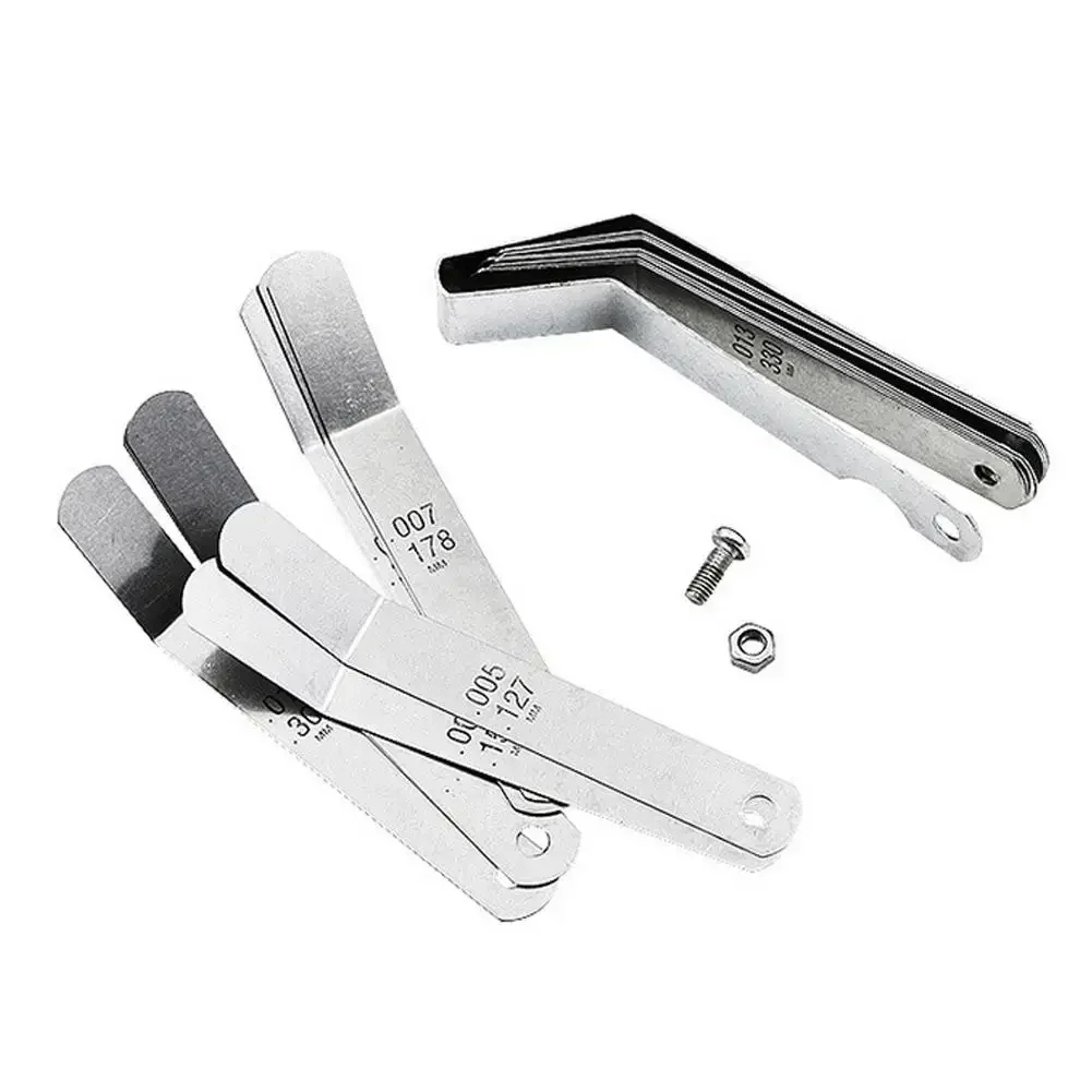 Feeler Gauge 16 Blades Feeler Gauge 0.127 To 0.508mm Curved Stainless Steel