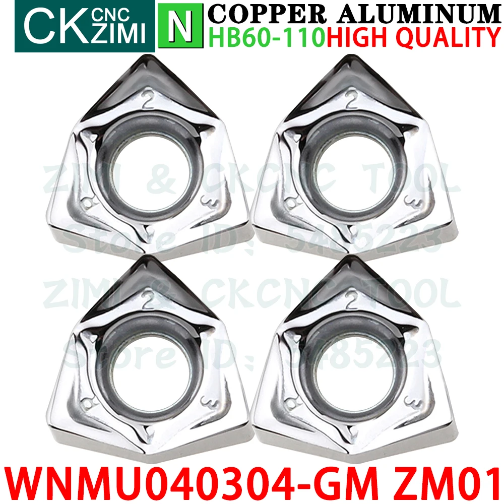 WNMU040304-GM ZM01 WNMU 040304 GM ZM01 Твердосплавные вставки Алюминиевые фрезерные вставки Токарный станок с WNMU0403 WNMU 0403 MFWN90 ЧПУ Сменные фрезерные режущие инструменты Пластины для торцевого фрезерования