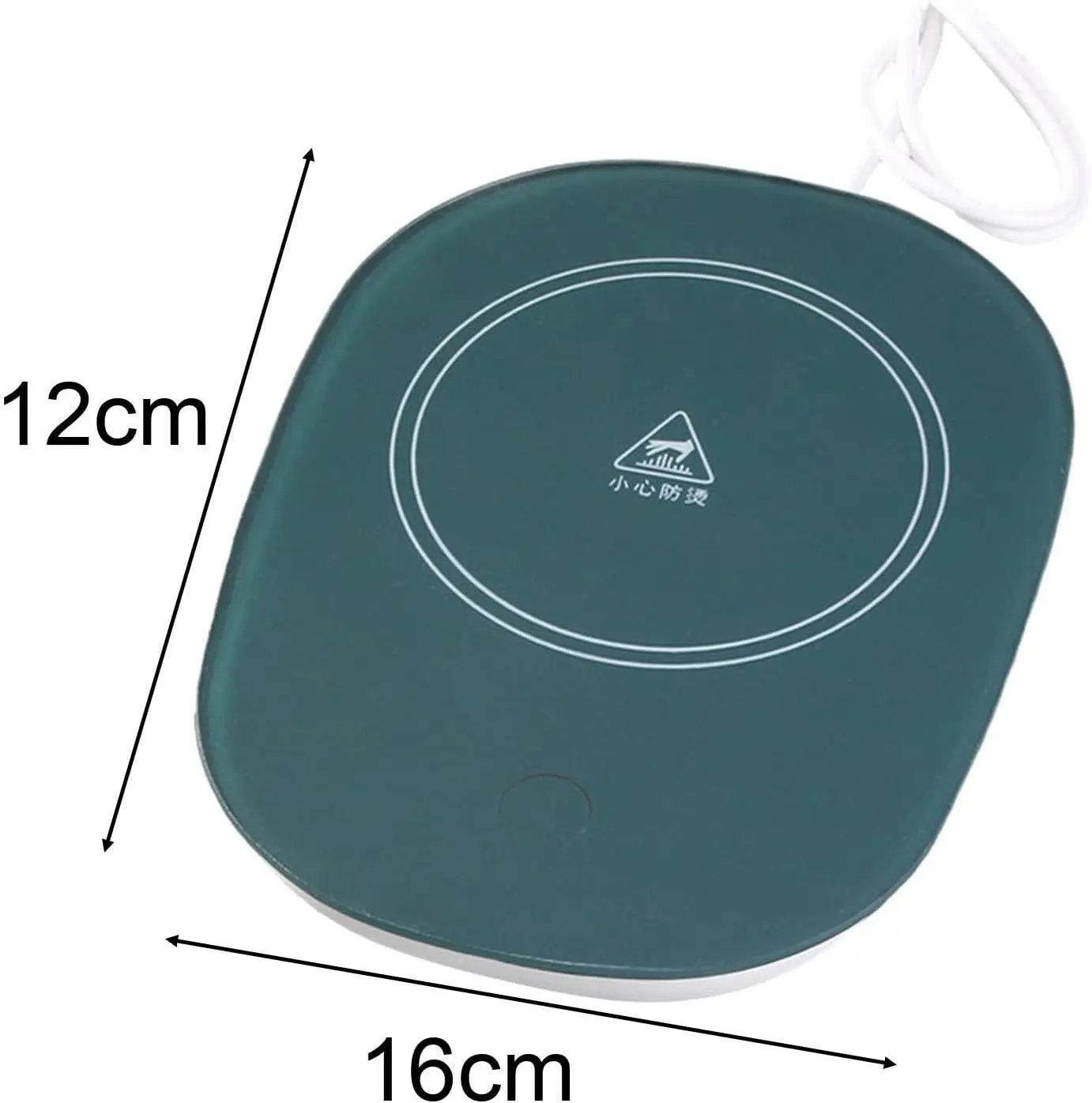 Coffee Warmer for Desk Cup Warmer for Hot Chocolate 45&deg;C Constant Temperature Beverage Plate Kitchen , White