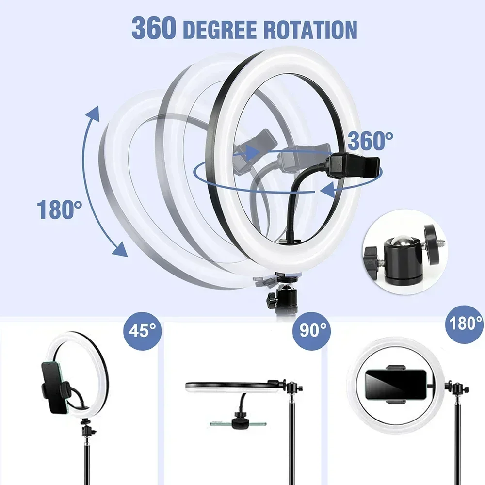 Zomei 110cm Phone Tripod 12''RGB Selfie Ring Light 32cm LED Fill Light Photography Stand Holder For Mobile Phone Youtube For phone tripod
