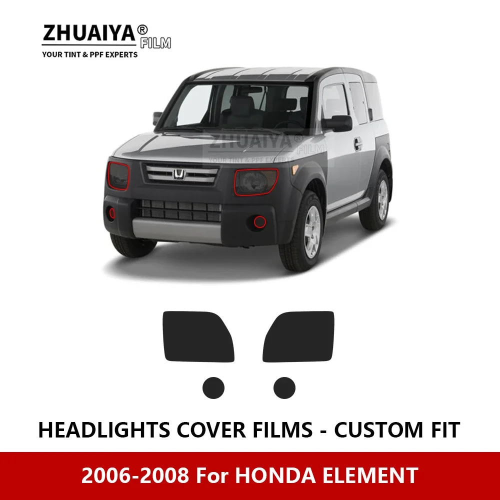 

Для HONDA ELEMENT 2006-2008 Автомобильная внешняя фара против царапин PPF предварительно отрезанная Защитная пленка для ремонта автомобильные наклейки аксессуары