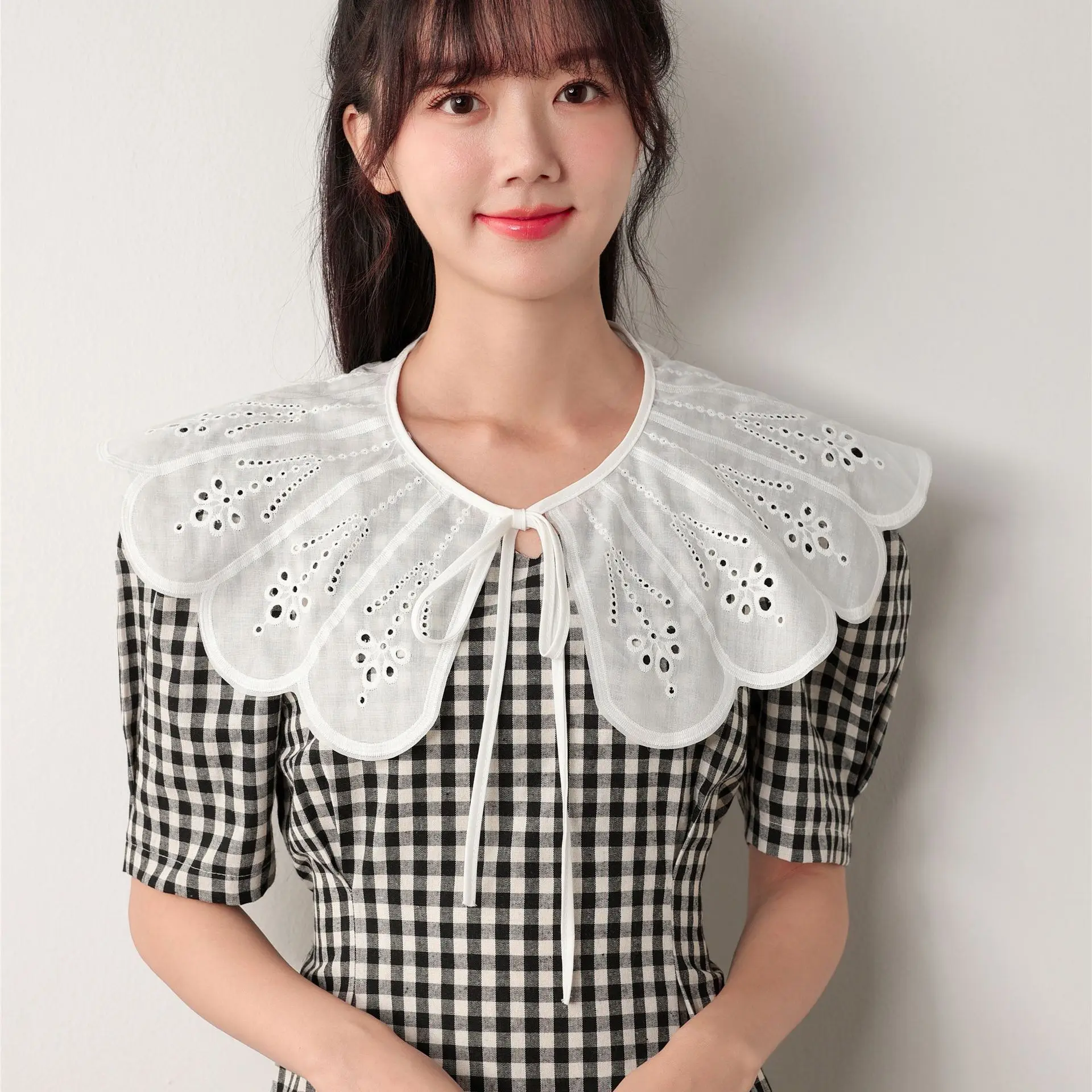 

New White Fake Collar Shawls for Women Cloud Shoulder Removable Shirt Detachable Collars Girls Lace Shoulder Wraps Shawl