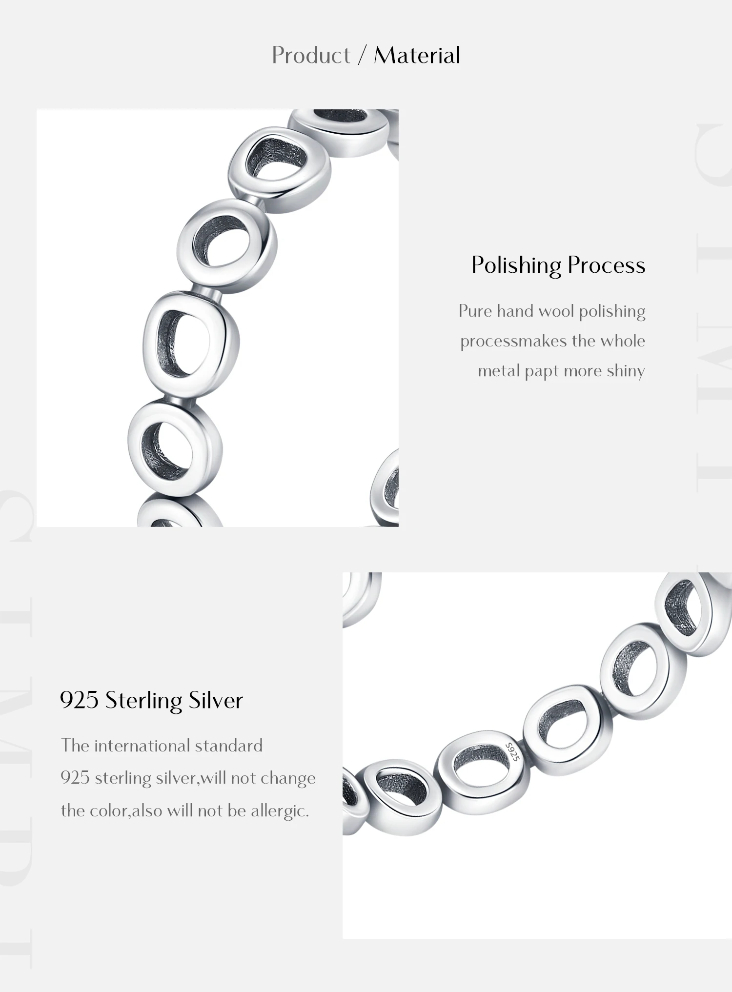 MODIAN Ring aus 925er-Sterlingsilber, unregelmäßig, hohl, rund, Vingerring, Vintage, stapelbar, edler Schmuck für Frauen, Party-Geschenke – Detail 3