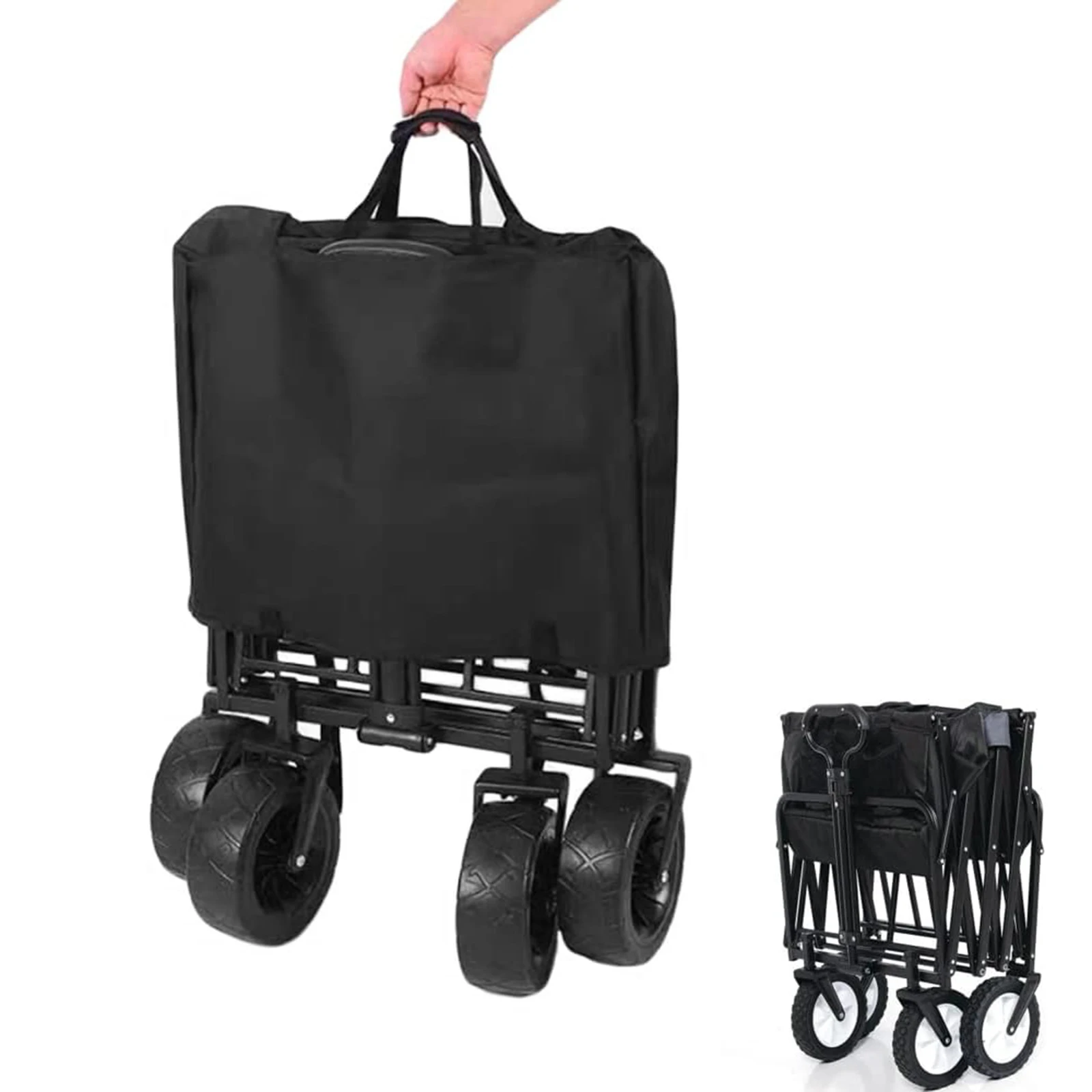 

1pc Cover Folding Wagon Covers Storage Bags 600D Oxford Cloth For Outdoor Camping Storage Garden Carts Dustproof Accessories