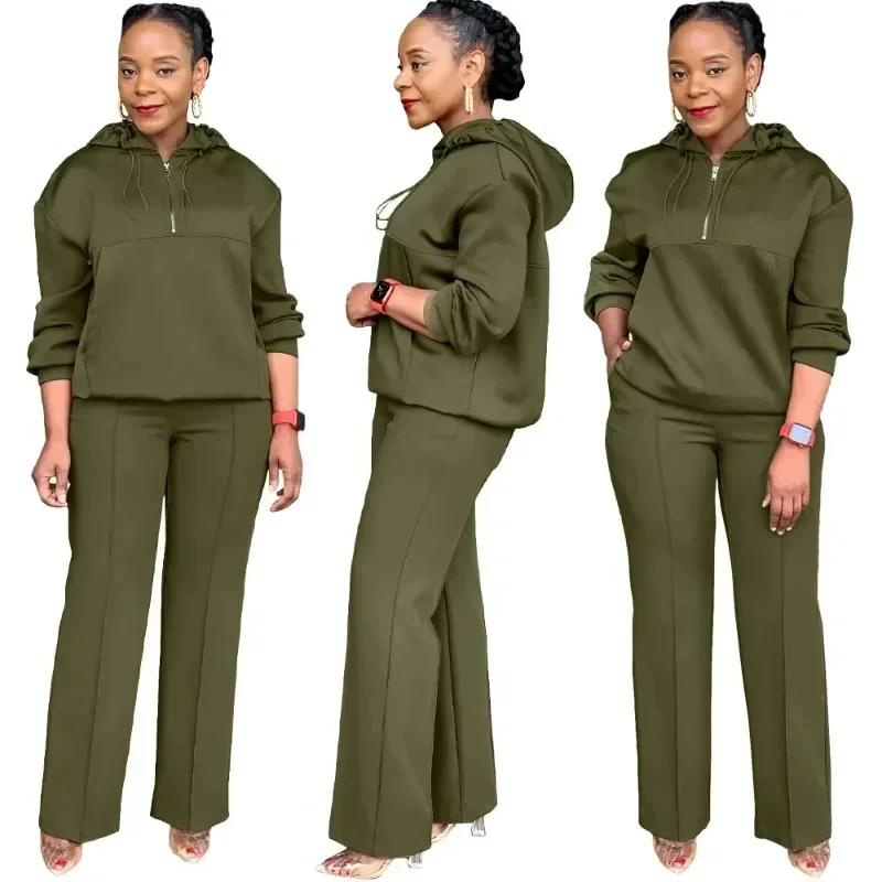 Long Sleeve Women Set Loose Long Sleeve Hoodies Pant Suits Spring 2 Two Piece Sets Sporty Tracksuits Street Outfits