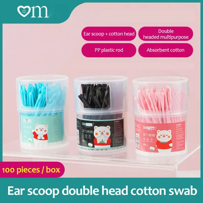 Double Head Cotton Swabs Home Special Booger Ear Children's Cleaning Cotton Swabs Makeup Buds Cleaning Tools