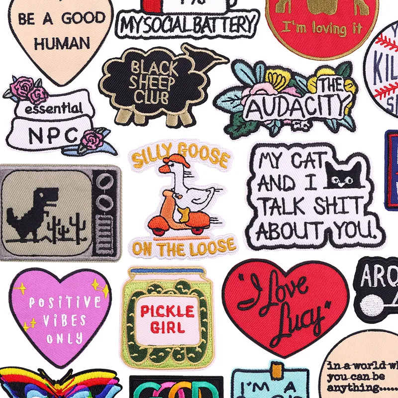 Tier Patch Cartoon Brief Gestickter Patch Eisen Auf Patches Für Kleidung Thermoadhäsive Patches Auf Kleidung Nähen DIY Applikation