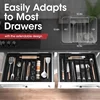 Kitchen Organizer Tray Adjustable Pantry Organizer Utensil Cutlery Drawer  for Forks Knives Silverware Expandable Kitchen Drawer 5