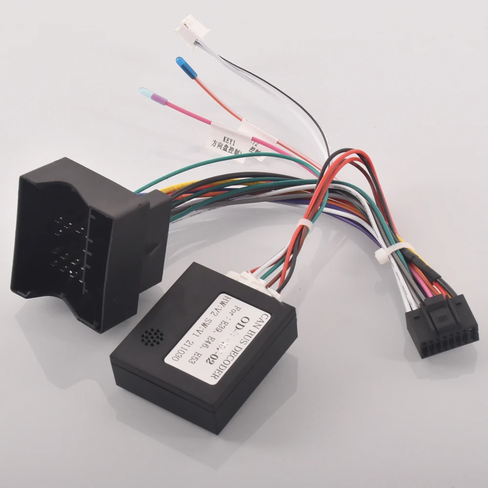 

Car Radio Stereo Wiring Harness Cable Adapter Android 16pin For BMW E46 E87 E65 E66 E67 with Quadlock