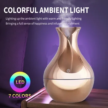 USB Electric Aroma Essential Oil Diffuser Mini Air Home Humidifier Ultrasonic Aroma Diffuser Cool Mist Maker 7 Color Led Light 1