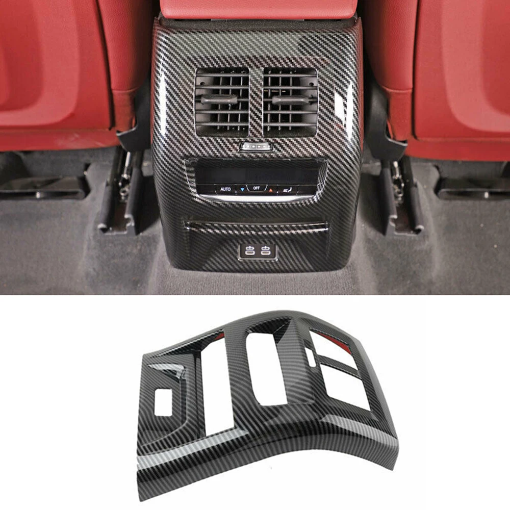 

1pc Rear Air Outlet Vent Panel Cover Trim Carbon Fiber for BMW X3 iX3 2022-2023 Car Interior Accessories