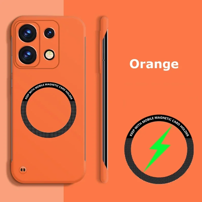 Ultra Thin Frameless Magnetic Matte Phone Case with Magsafe Compatibility - Candy Color Finish