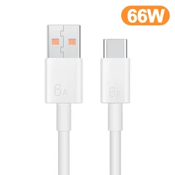 Huawei 66W Super Fast USB Type-C Charging Cable, 6A High-Speed Data Transfer for 1.5m (USB to Type C)